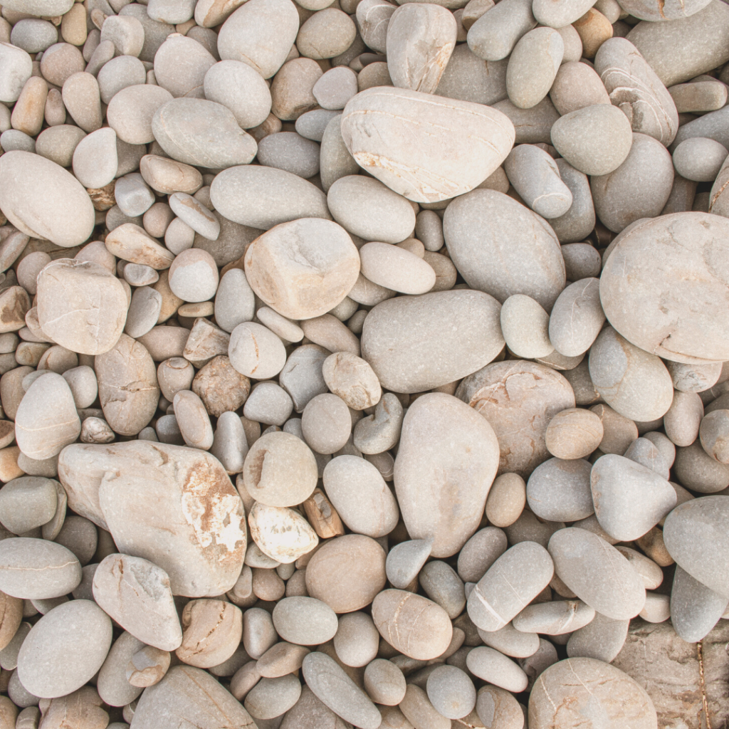 98: Backseat Driver Meditation a pile of small brown round rocks